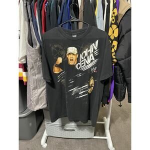 Size L -VTG WWE John Cena Hustle Shirt Back Hit AOP